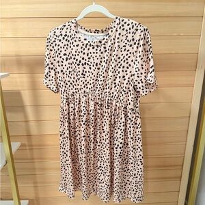 Animal print T-shirt dress